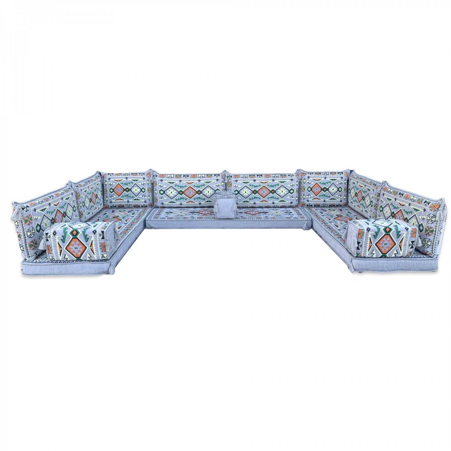 ANATOLIA Nine Seater Modular U-Shaped Floor Sofa Set
