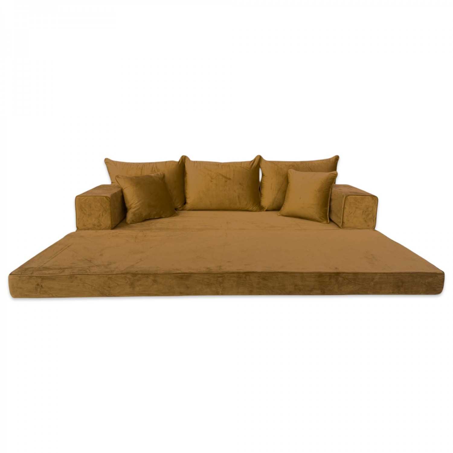 PLUSH Velvet Double Base Floor Sofa Set