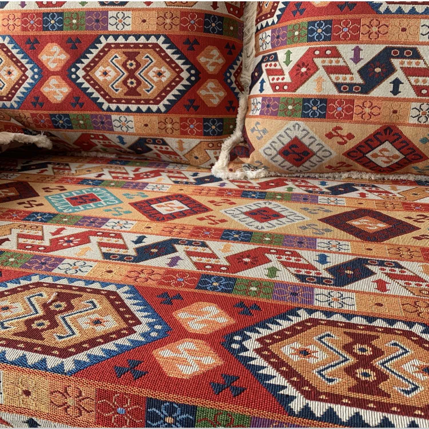 MESO Three Seater Moroccan Floor Sofa Set Covers - Unstuffed