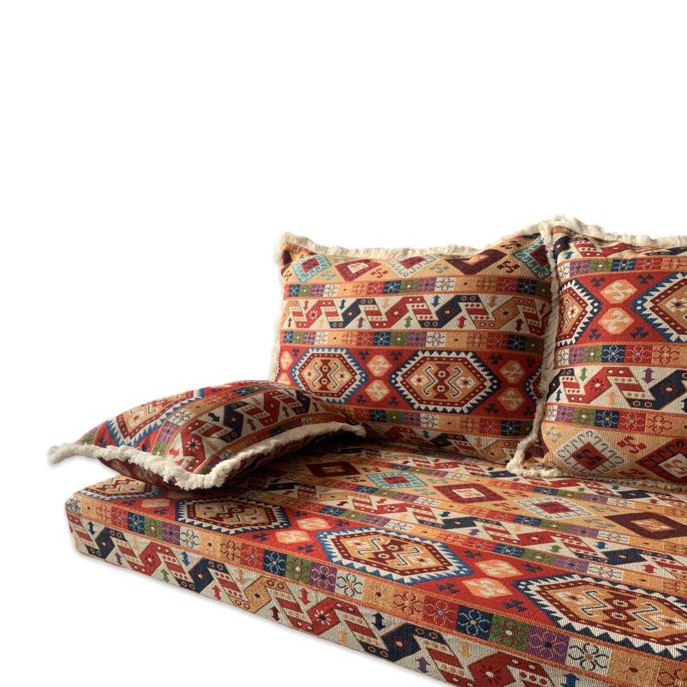 MESO Three Seater Moroccan Floor Sofa Set Covers - Unstuffed
