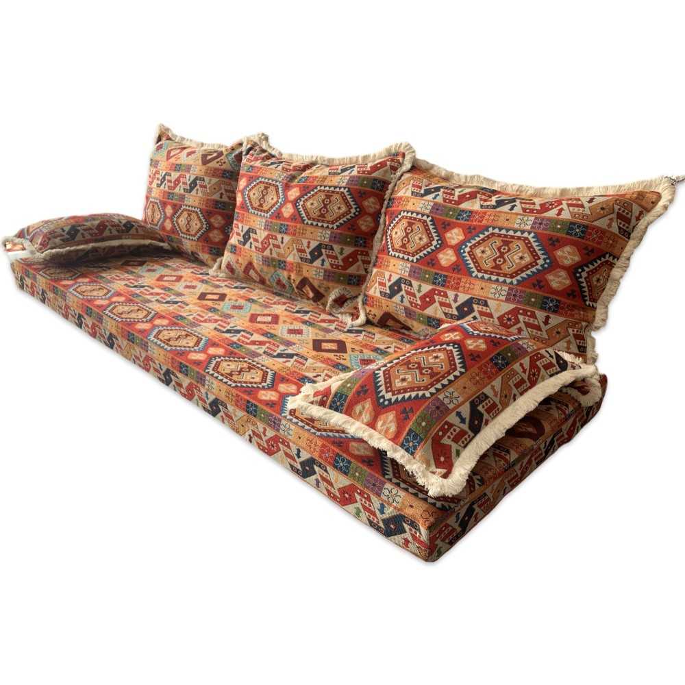 MESO Three Seater Moroccan Floor Sofa Set Covers - Unstuffed