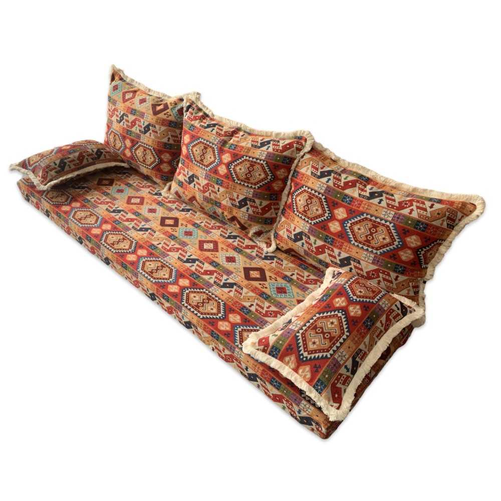 MESO Three Seater Moroccan Floor Sofa Set Covers - Unstuffed