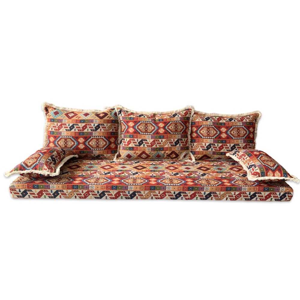 MESO Three Seater Moroccan Floor Sofa Set Covers - Unstuffed