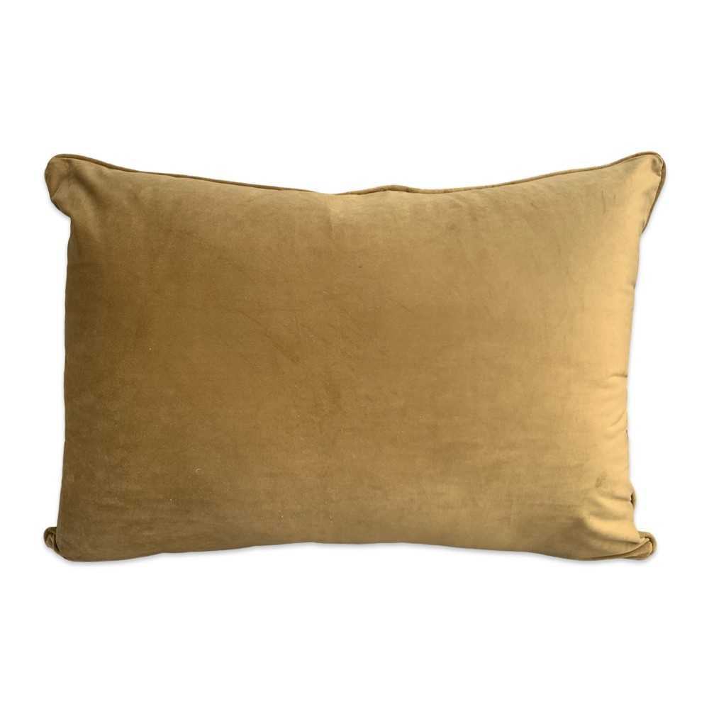PLUSH Tasseled Velvet Pillow Case - Gold