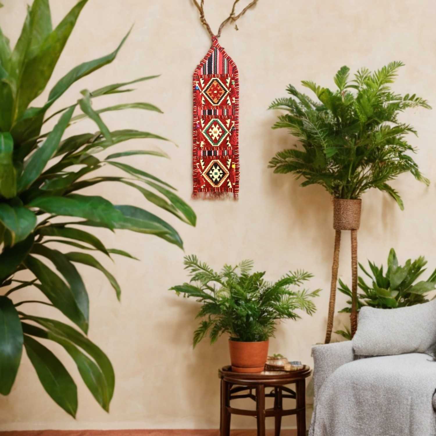 ANATOLIA Kilim Wall Hanging Tapestry - Red