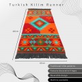 120 x 60 cm Reversible Turkish kilim runner