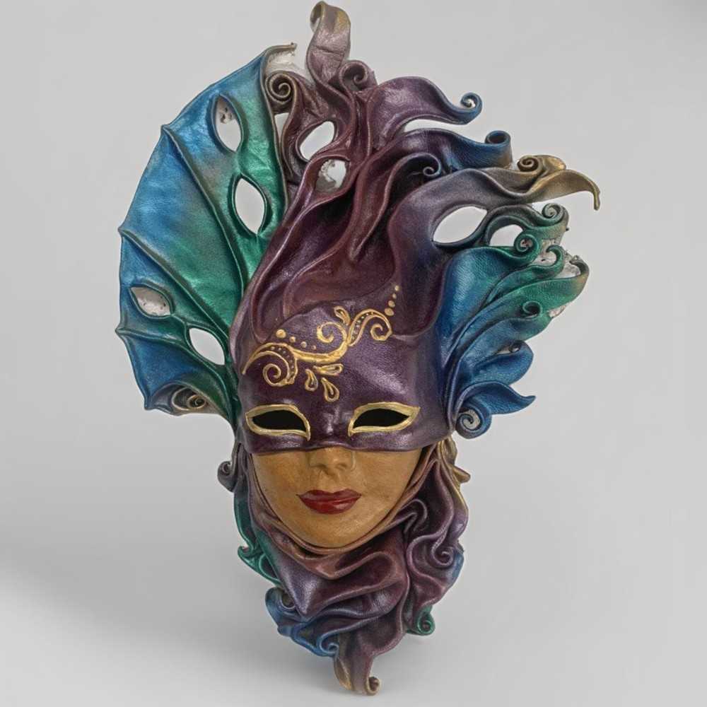 Handmade Handpainted Decorative Leather Wall Mask – Venetian Style