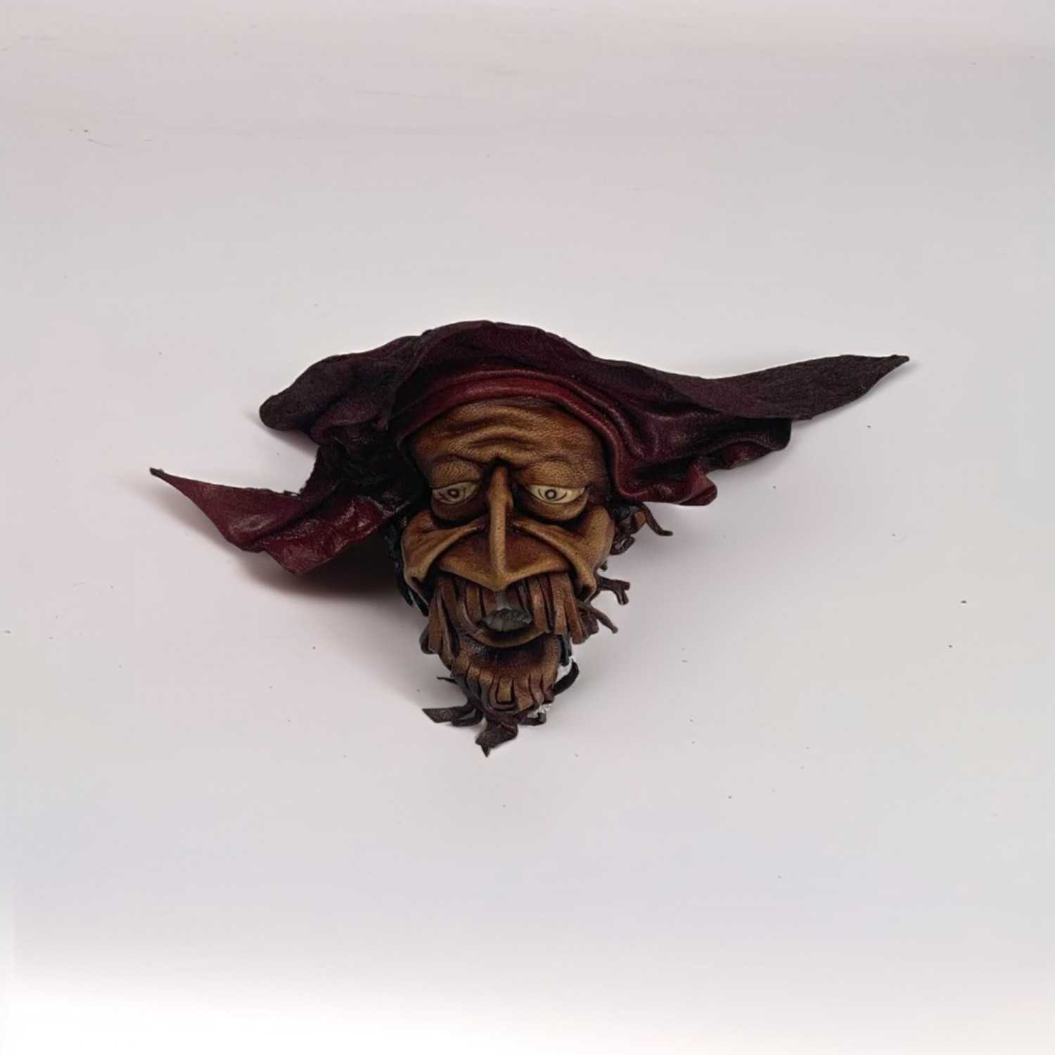 Pirate moulded leather wall mask