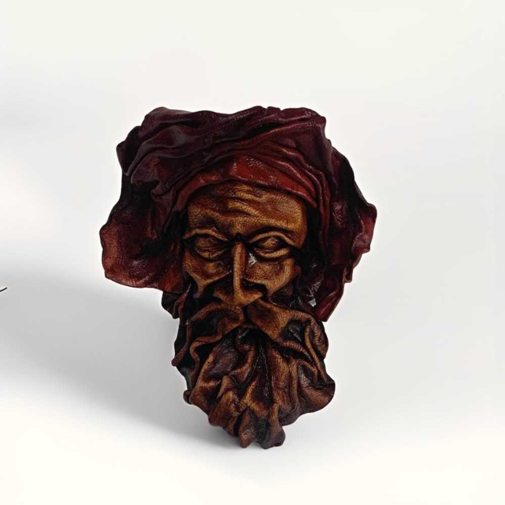 Pirate moulded leather wall mask
