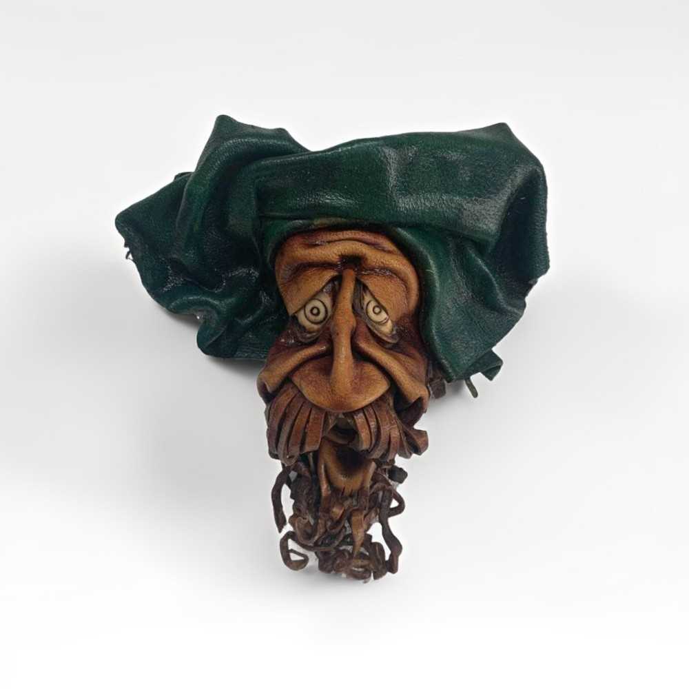 Pirate moulded leather wall mask