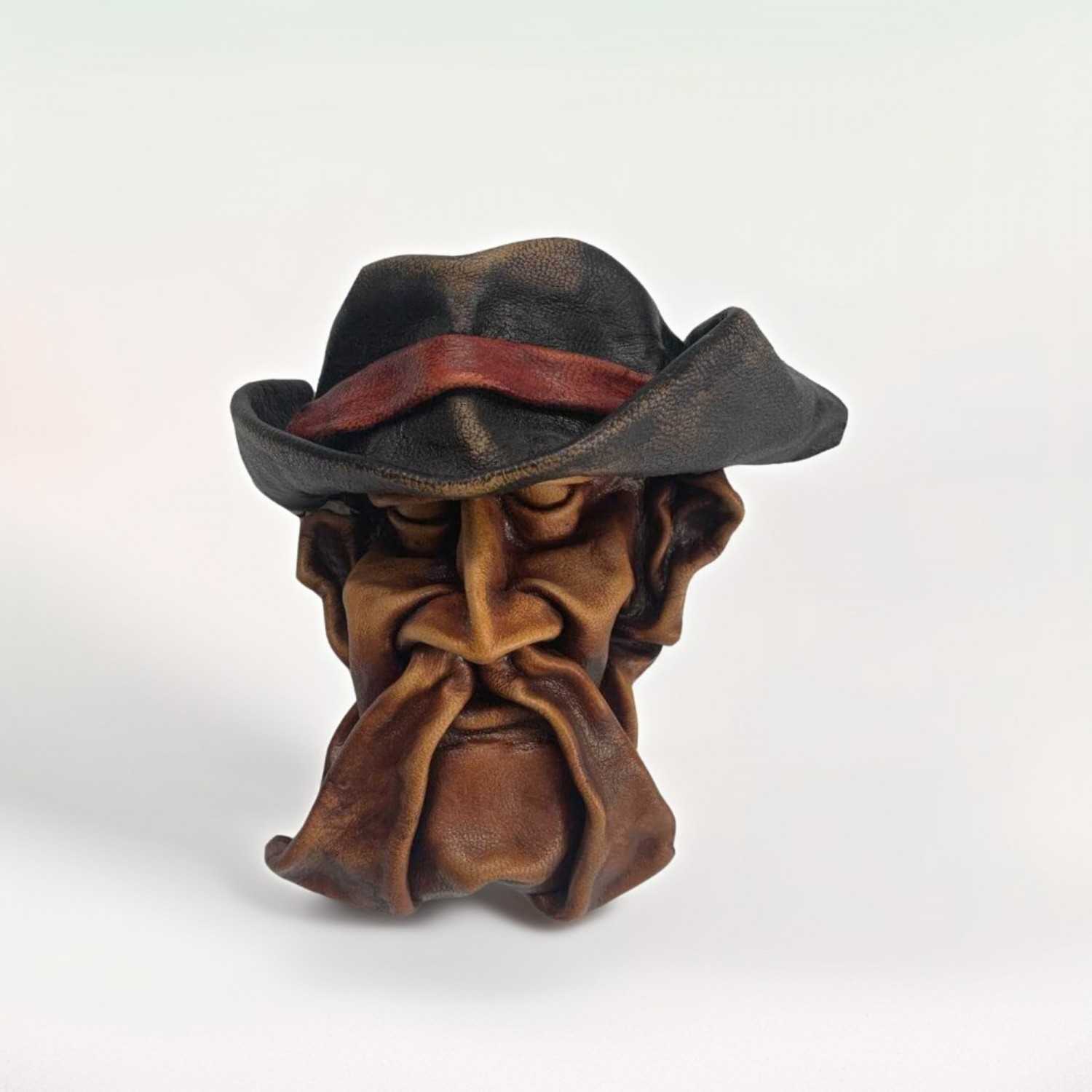 Pirate moulded leather wall mask