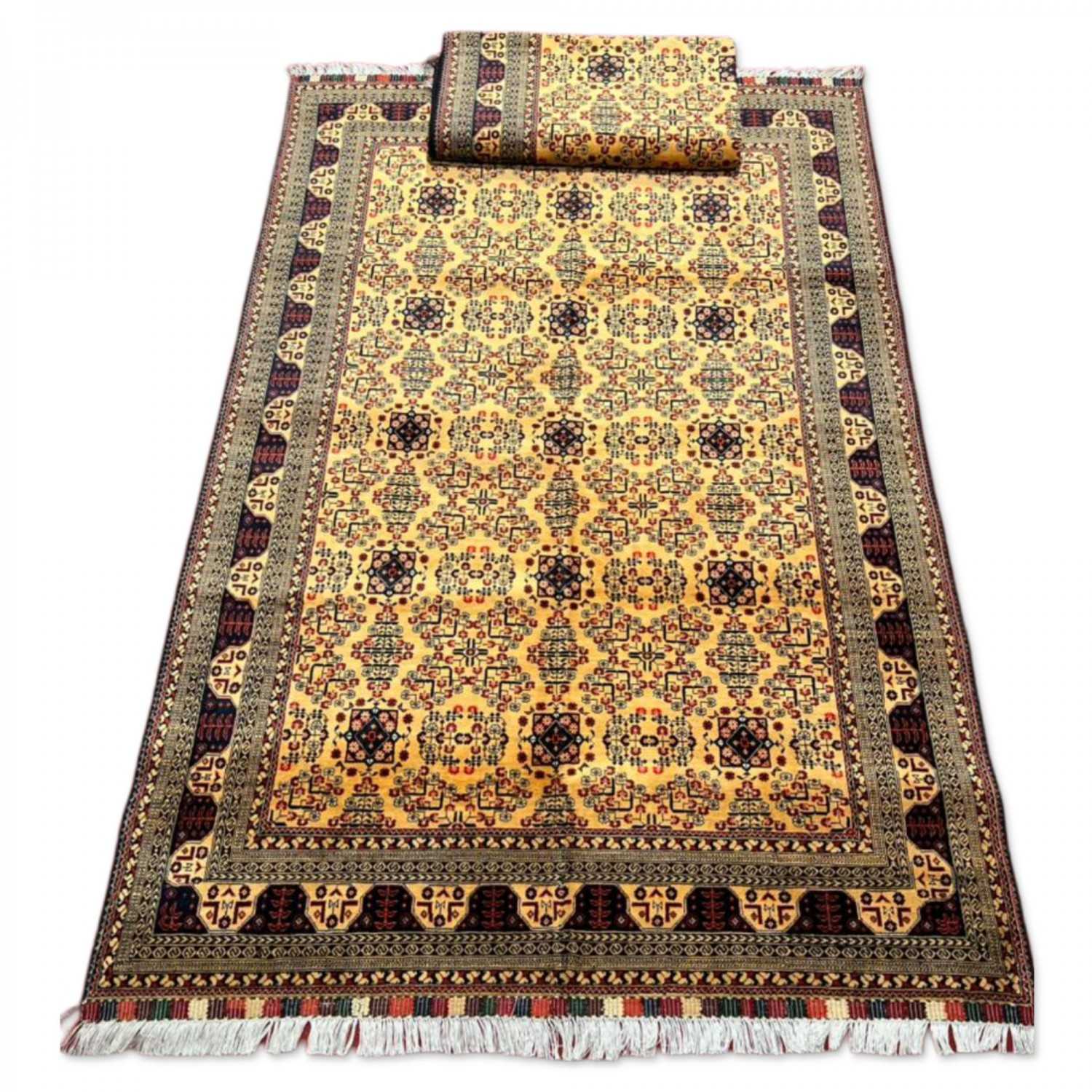 Handmade Persian Rug – 2 x 3 Meter, Wool, with Fringe Ends