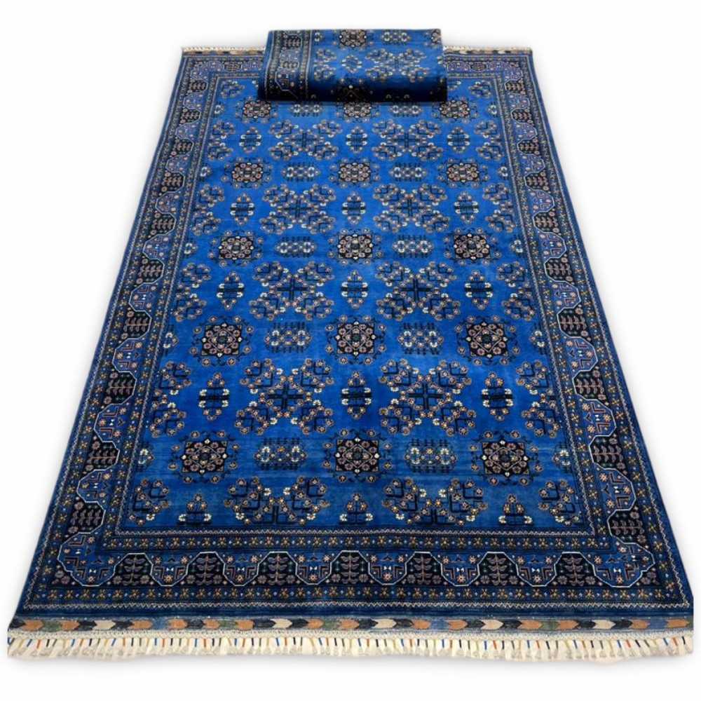 Traditional Persian Rug 2x3m – Handmade Afghan Wool with Fringe Ends