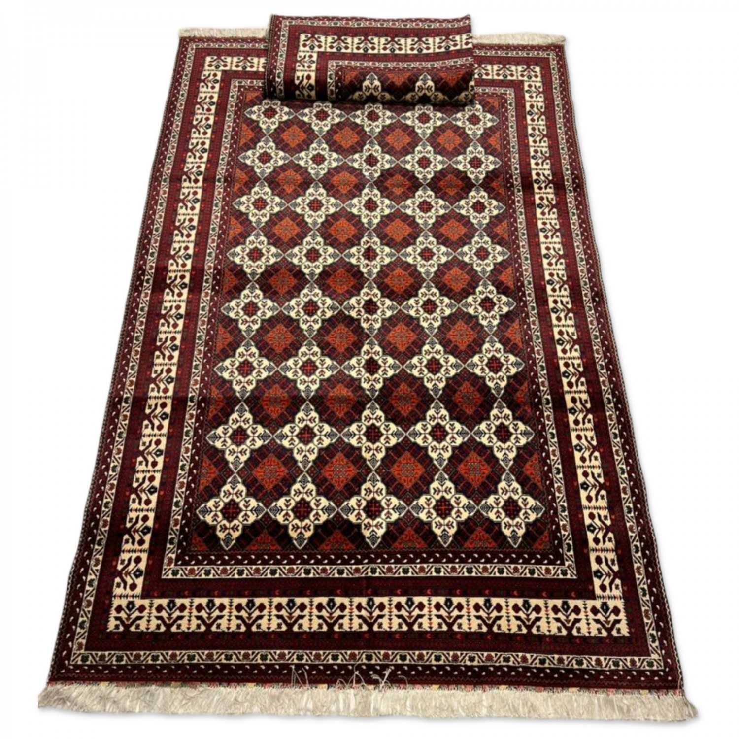 Exquisite Handmade Persian Wool Rug – 2x3m, Intricate Design, Fringe Ends Exquisite Handmade Persian Wool Rug – 2x3m, Intricate Design, Fringe Ends