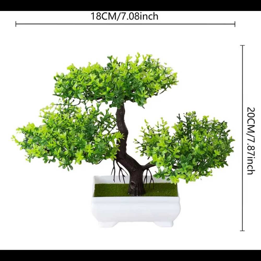 Artificial Bonsai Tree with Vase – Lifelike Small Decorative Plant in Various Colours