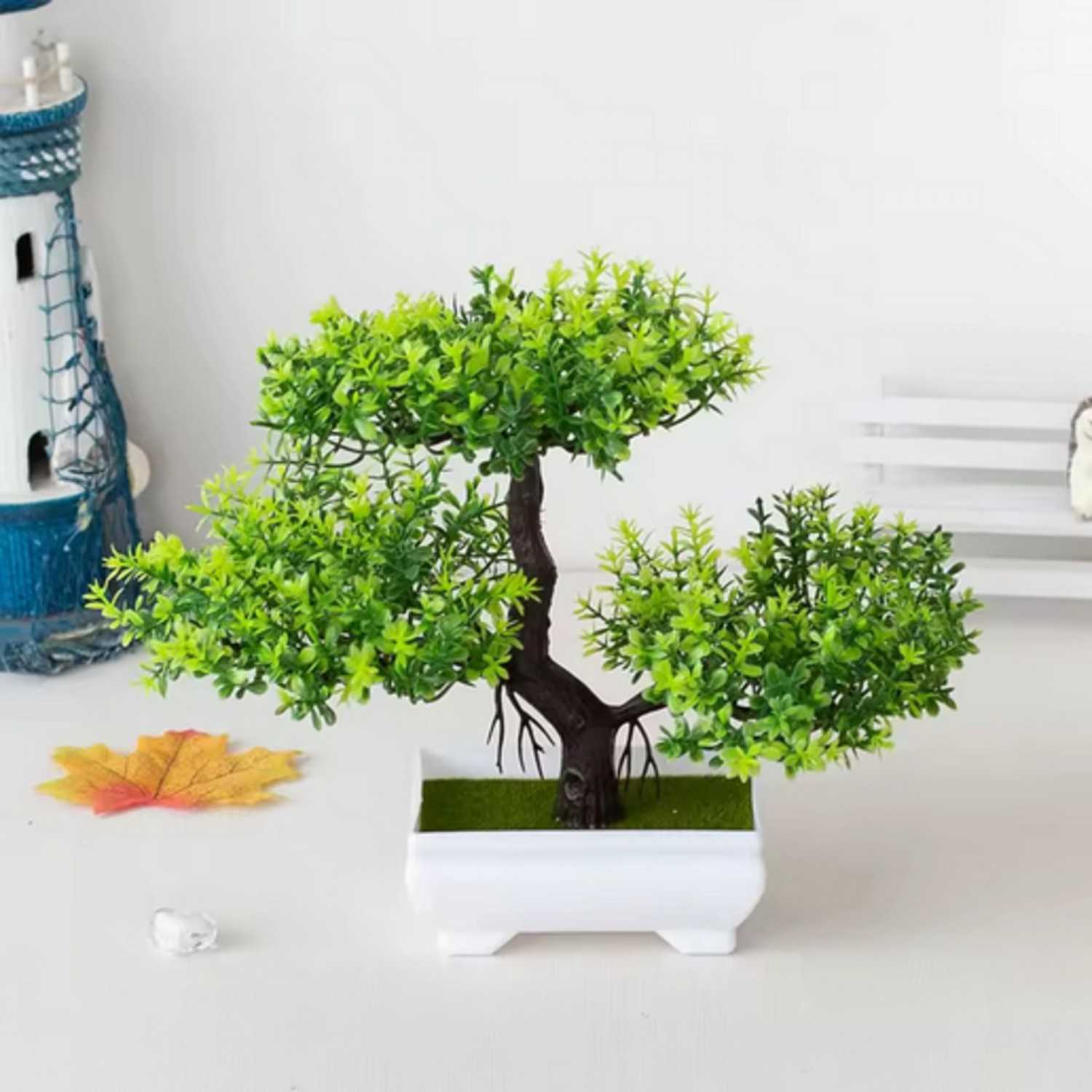 Artificial Bonsai Tree with Vase – Lifelike Small Decorative Plant in Various Colours
