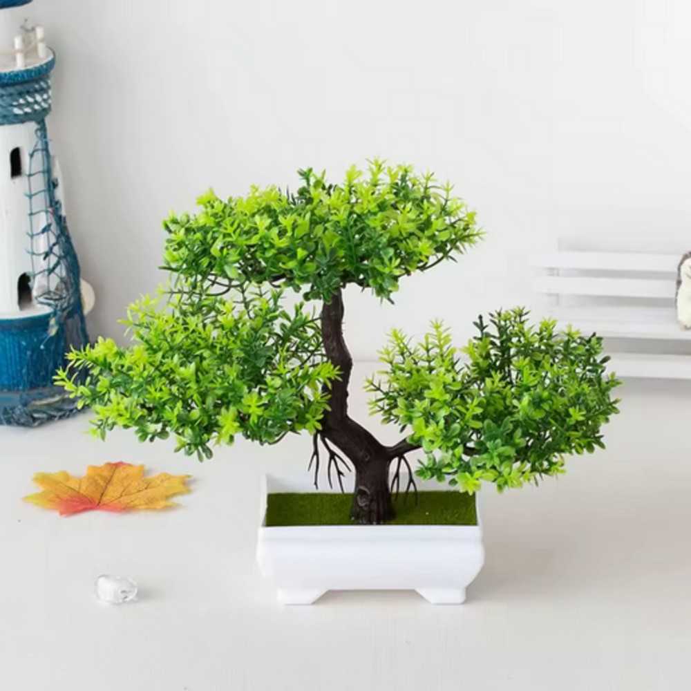 Artificial Bonsai Tree with Vase – Lifelike Small Decorative Plant in Various Colours
