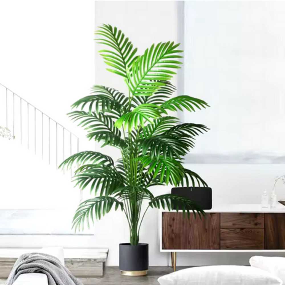 Artificial Palm Tree Tropical Fake Plant – Lifelike Faux Greenery in 3 Sizes
