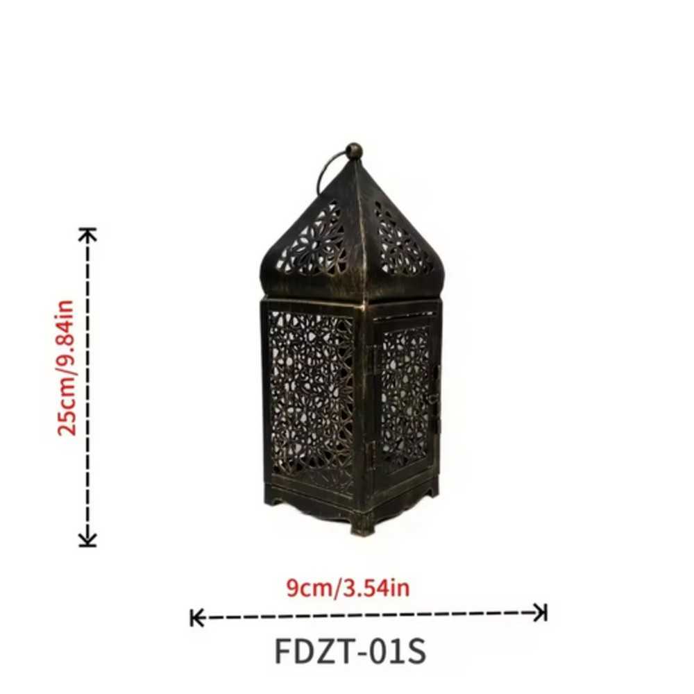 Moroccan-Style Metal Lantern Tealight Candle Holder - Available in Two Sizes