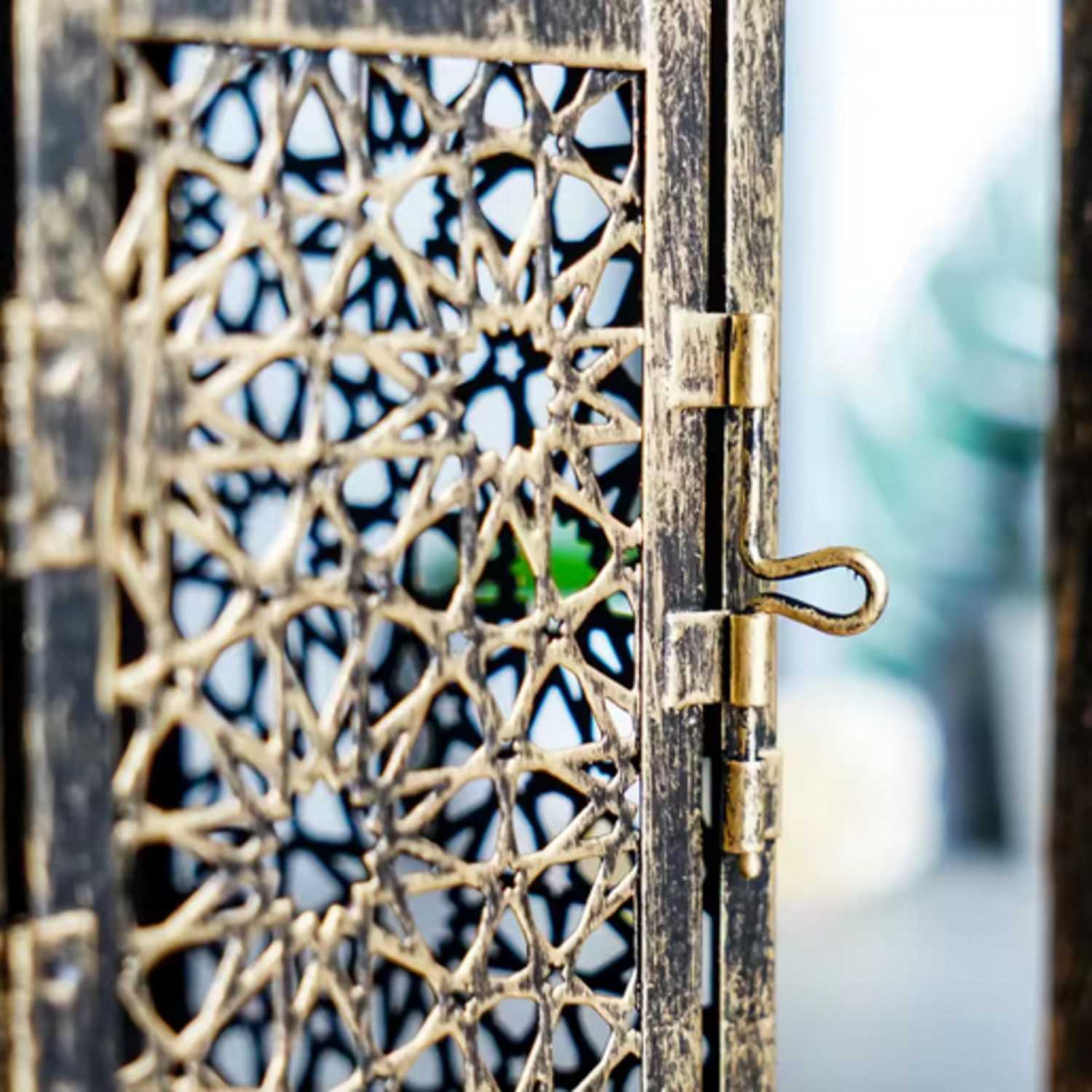 Moroccan-Style Metal Lantern Tealight Candle Holder - Available in Two Sizes