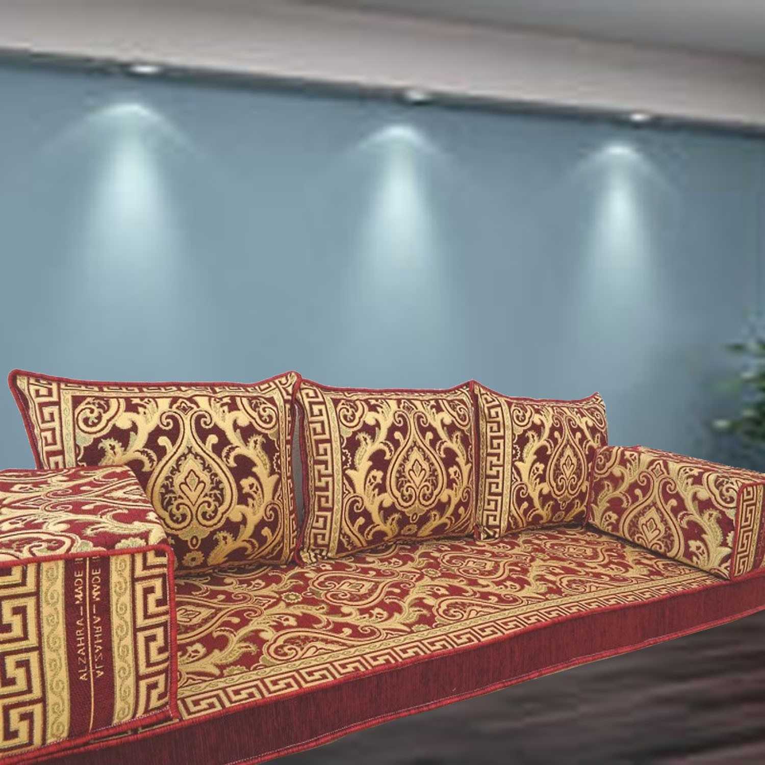 Flame Three Seater Majlis Floor Sofa Couch