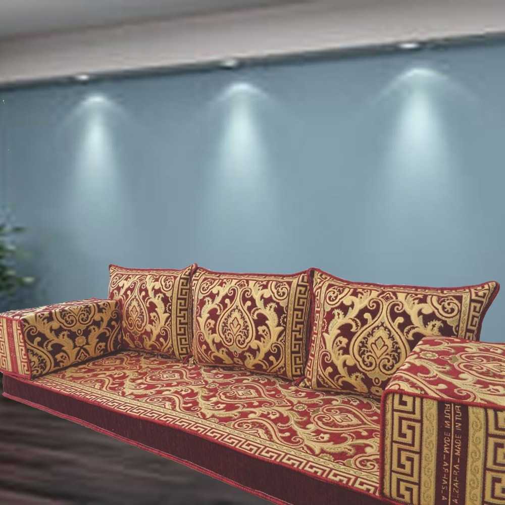 FLAME Three Seater Majlis Floor Sofa Set