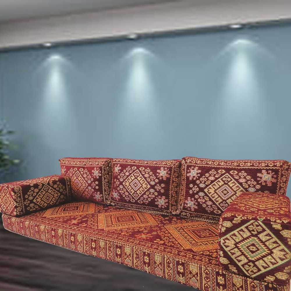 Floor sofa with triple back pillows - SHI_FS69