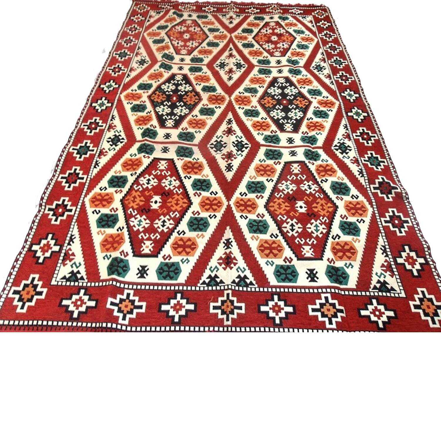 Oriental kilim rug, Turkish kilim rug, Bohemian home interior