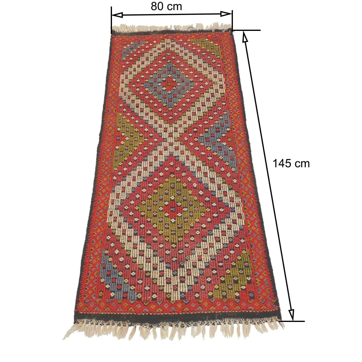 145 x 80 cm Handwoven oriental kilim rug - SHI_KR06