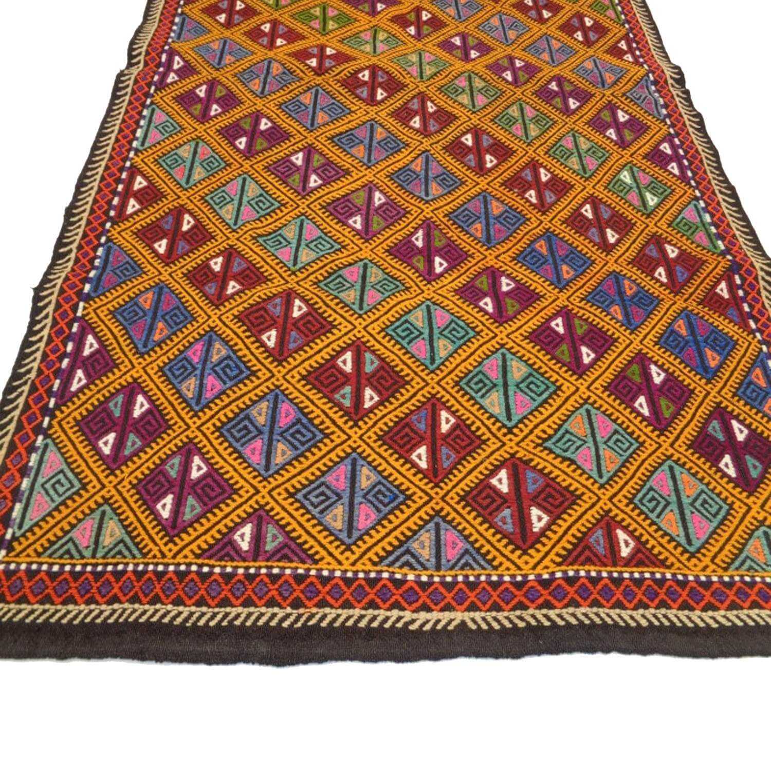 215 x 190 cm Handwoven oriental kilim rug - SHI_KR09