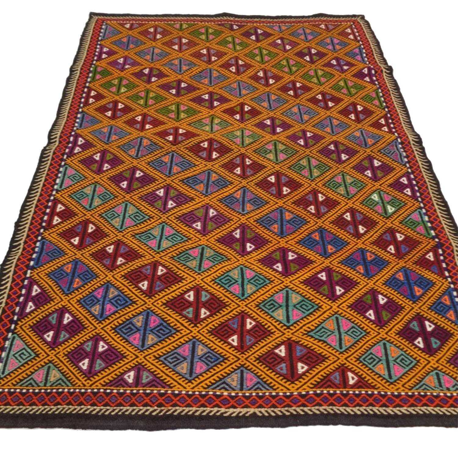 215 x 190 cm Handwoven oriental kilim rug - SHI_KR09