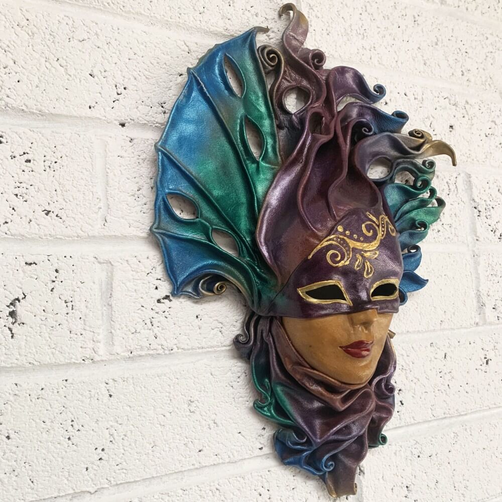 Handmade Handpainted Decorative Leather Wall Mask – Venetian Style