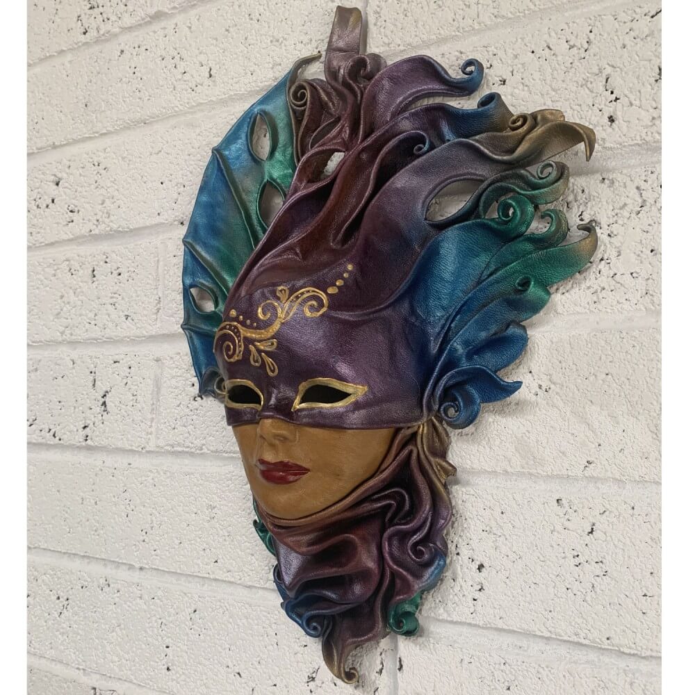 Handmade Handpainted Decorative Leather Wall Mask – Venetian Style