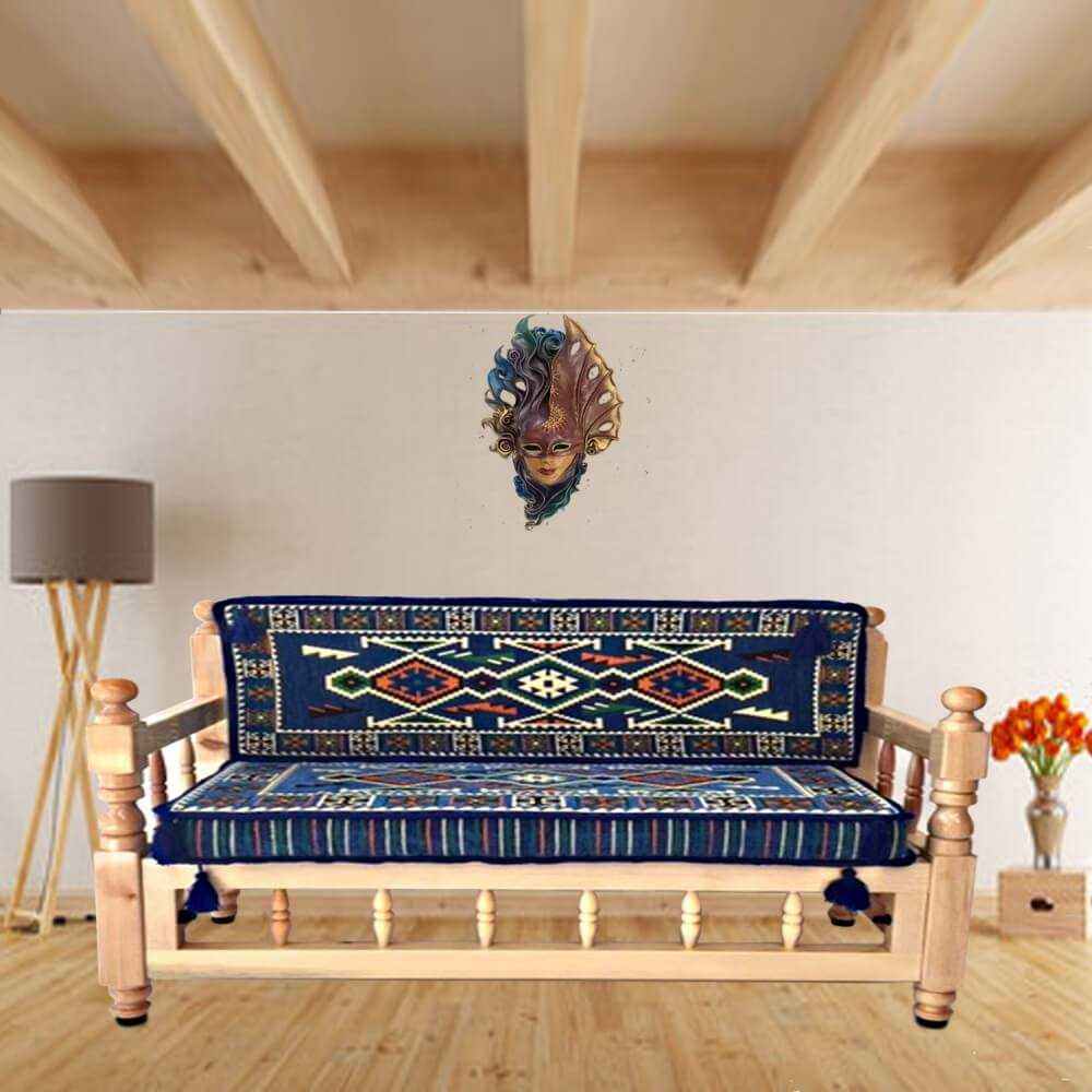 Venetian-Inspired Handpainted Leather Wall Mask – Artisan Crafted