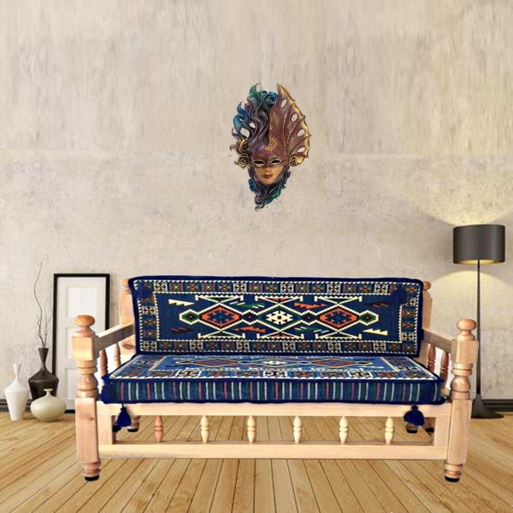 Venetian-Inspired Handpainted Leather Wall Mask – Artisan Crafted