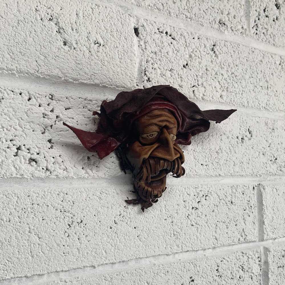 Pirate moulded leather wall mask