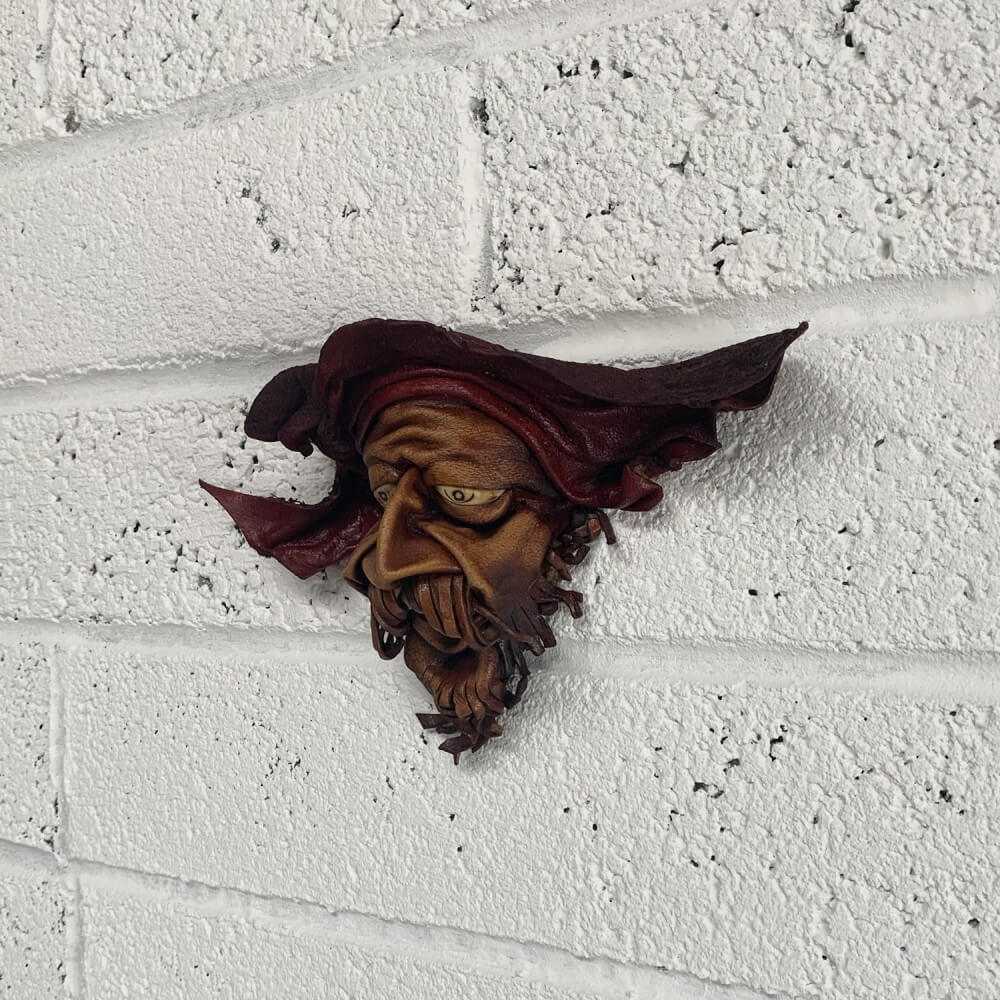 Pirate moulded leather wall mask