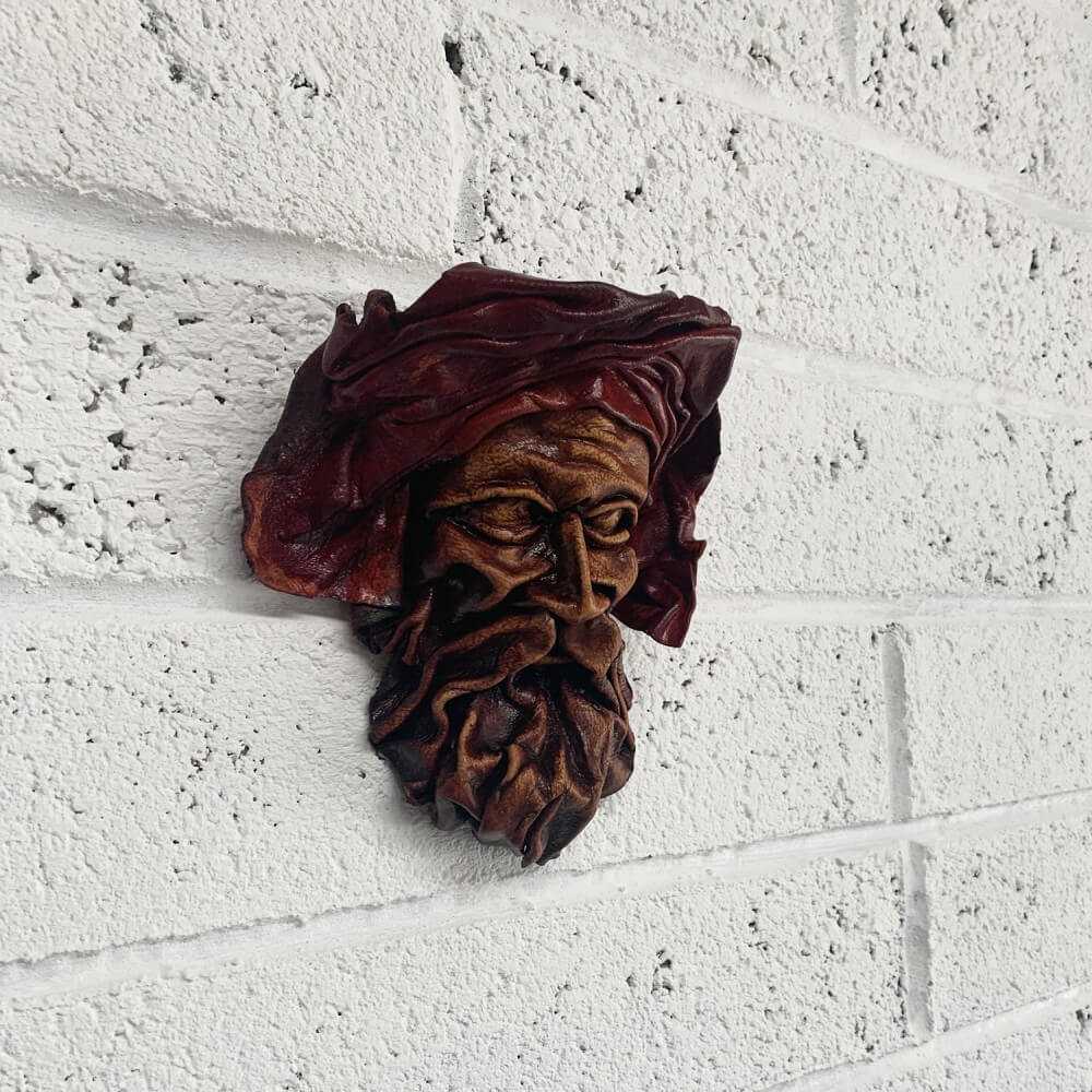 Pirate moulded leather wall mask