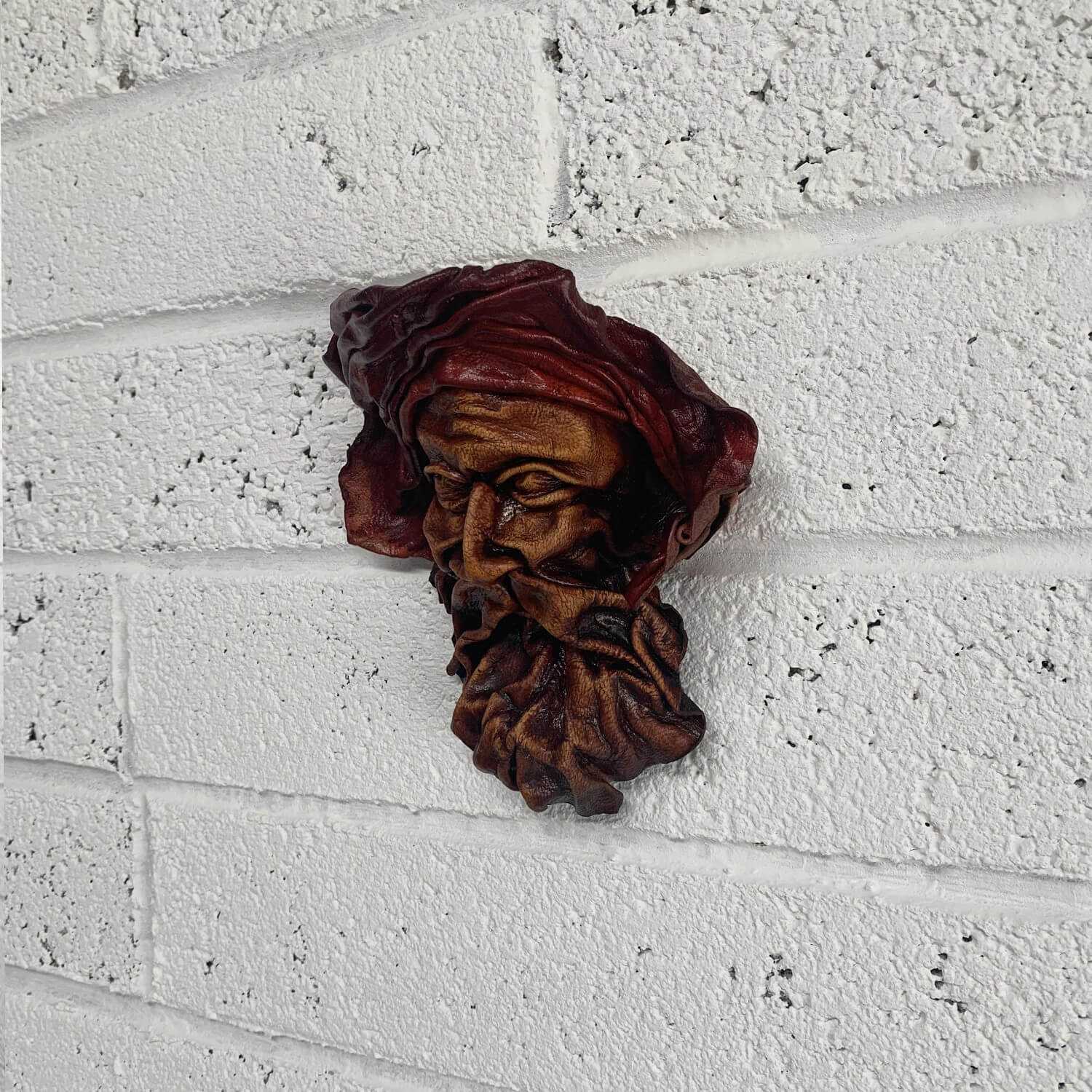 Pirate moulded leather wall mask