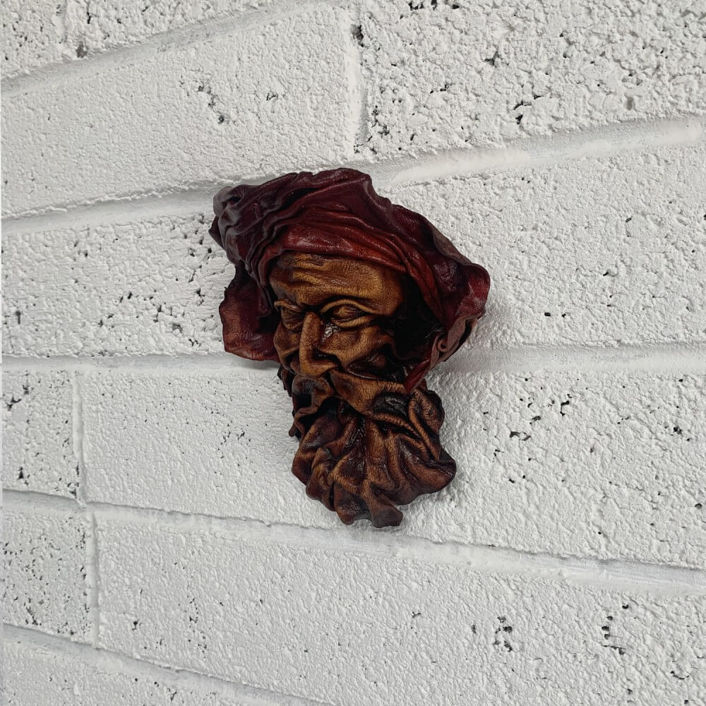 Pirate moulded leather wall mask