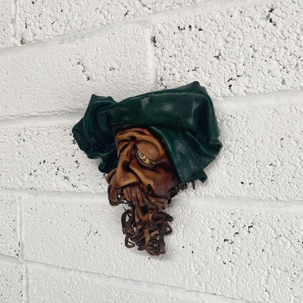 Pirate moulded leather wall mask