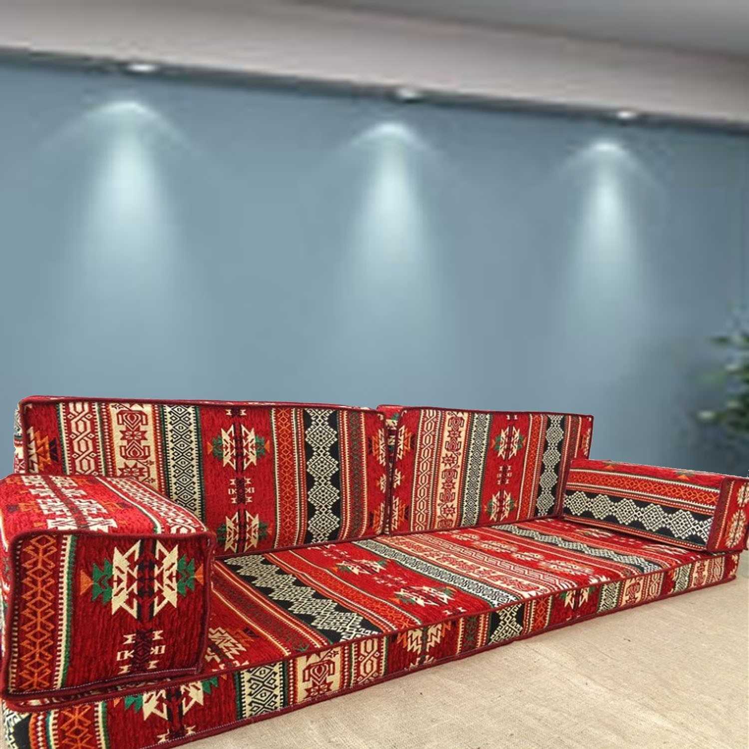 MIA Three Seater Majlis Floor Sofa Set