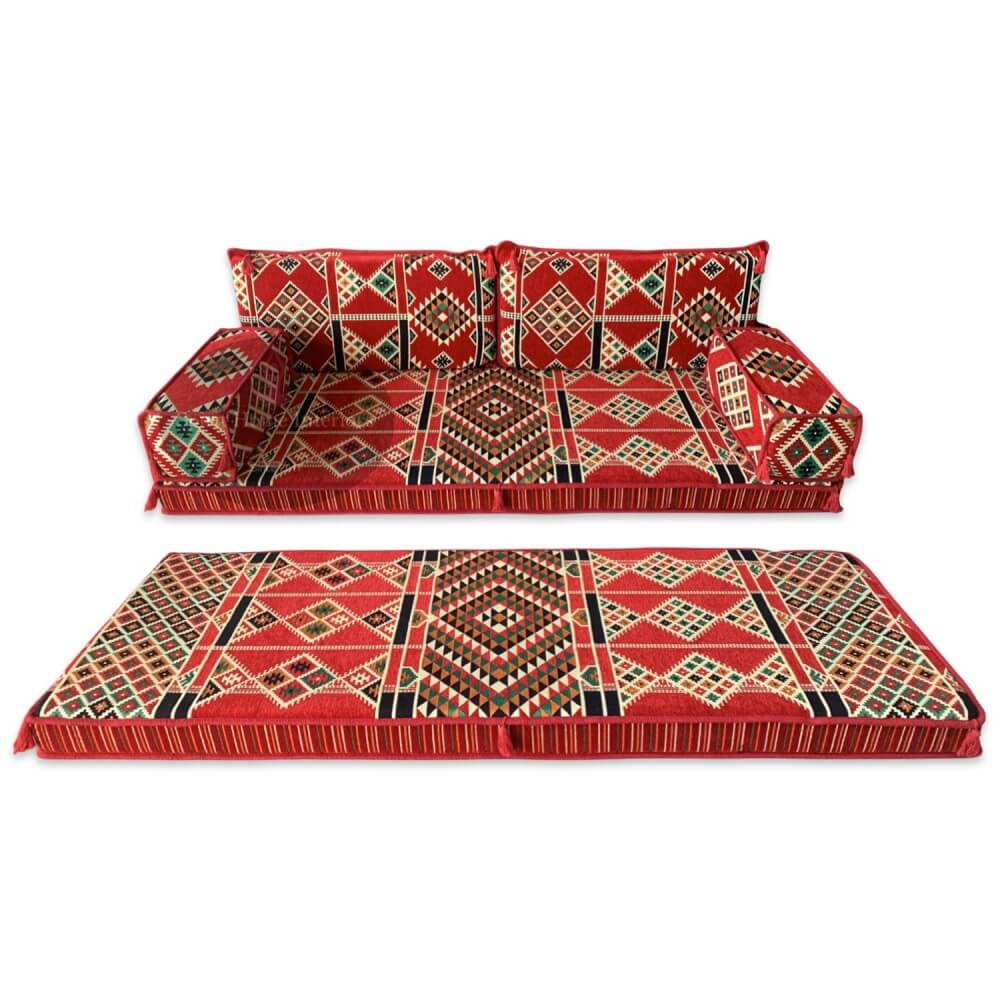 KILIM Double Base Three Seater Floor Sofa Set