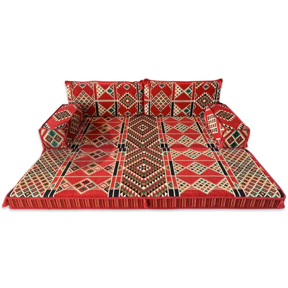 KILIM Double Base Three Seater Floor Sofa Set