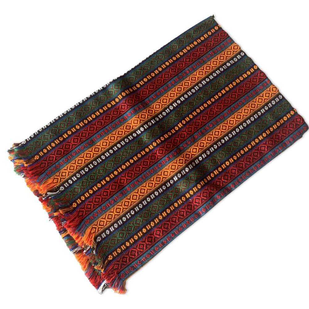 Zagros 100 x 100cm Ethnic Style Throw With Fringe