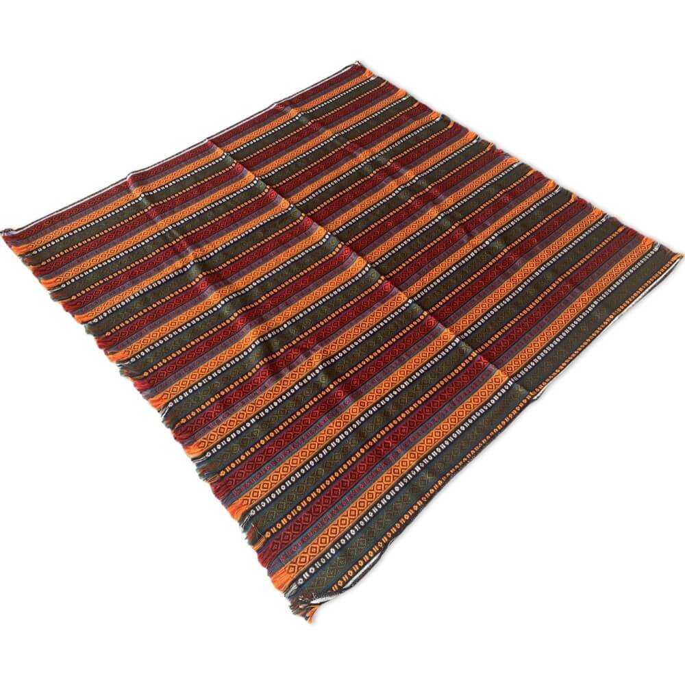 Zagros 100 x 100cm Ethnic Style Throw With Fringe