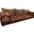 KILIM-1 Brown Three Seater Majlis Floor Sofa Set