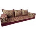 FLORAL-1 Three Seater Majlis Floor Sofa Set