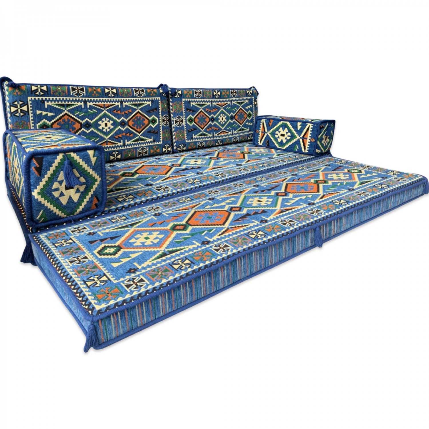 Ethnic Anatolian Floor Seating Sofa, Floor Cushions, Arabic Sofa