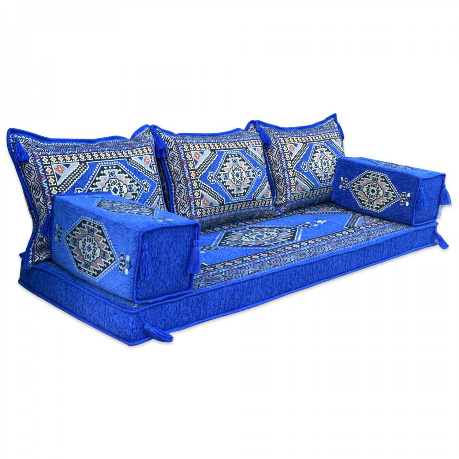 Cut To size High Density Blue Foam Cushion Moroccan Arabic Majlis Floor  Seating